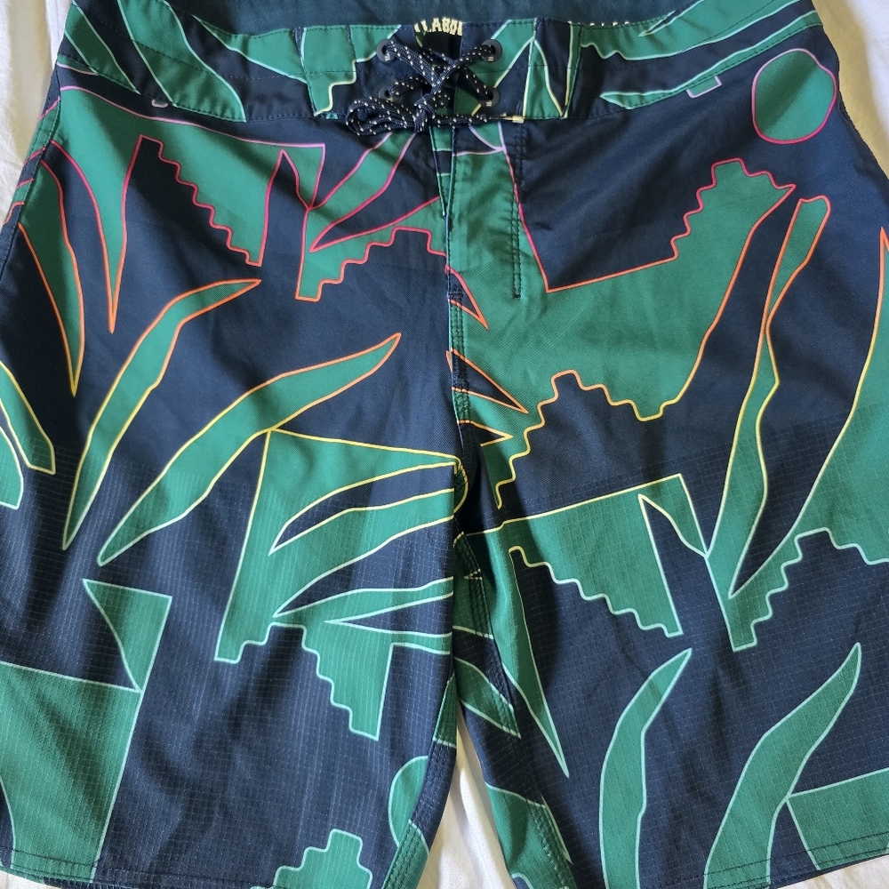Billabong Tropical Green and Black Board Shorts